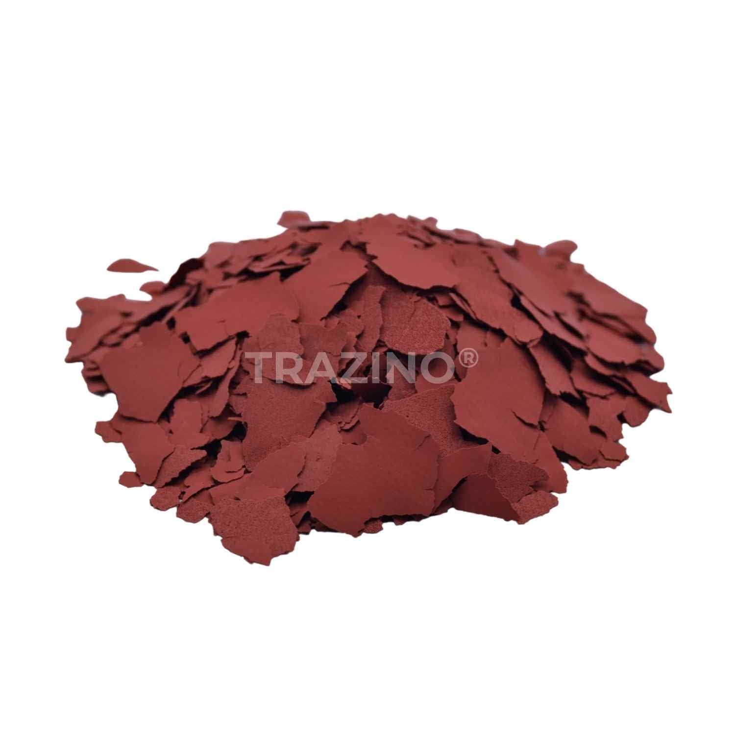 Trazino® Farbchips in Englischrot zum Einstreuen für Beschichtungen Trazino® Farbchips in Englischrot zum Einstreuen für Beschichtungen